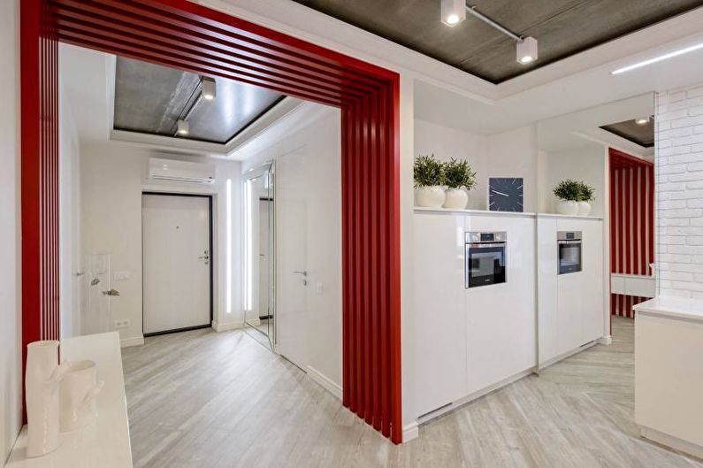Couloir rouge - Design d'intérieur 2021
