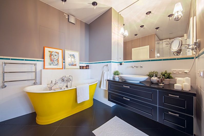 Salle de bain jaune - Design d'intérieur 2021