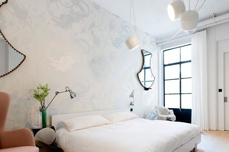 Design d'intérieur de chambre à coucher de style loft - photo