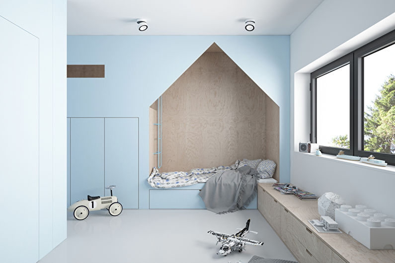 Chambre d'enfants dans le style du minimalisme - Design d'intérieur