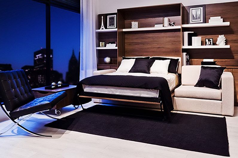Types de lits doubles par type de design - Lit double-armoire