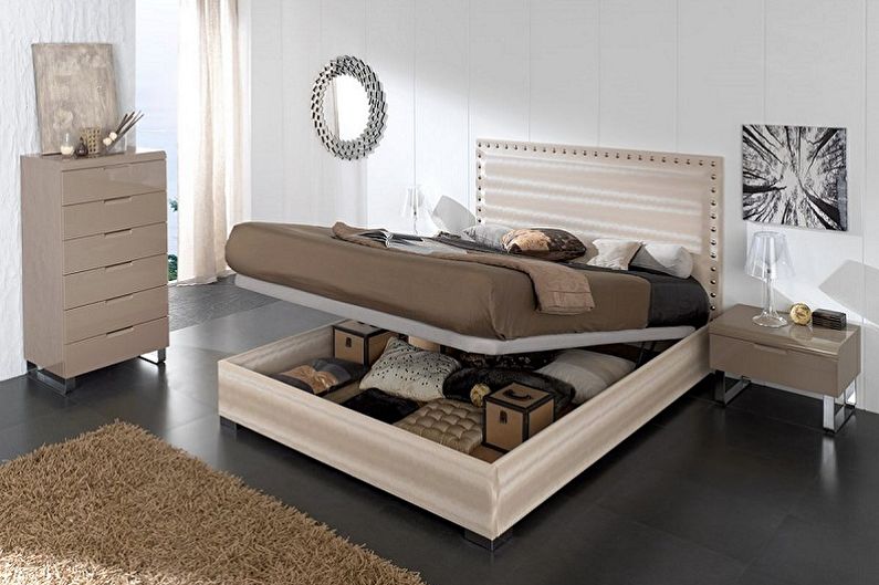 Types de lits doubles par type de conception - Lit double avec mécanisme de levage