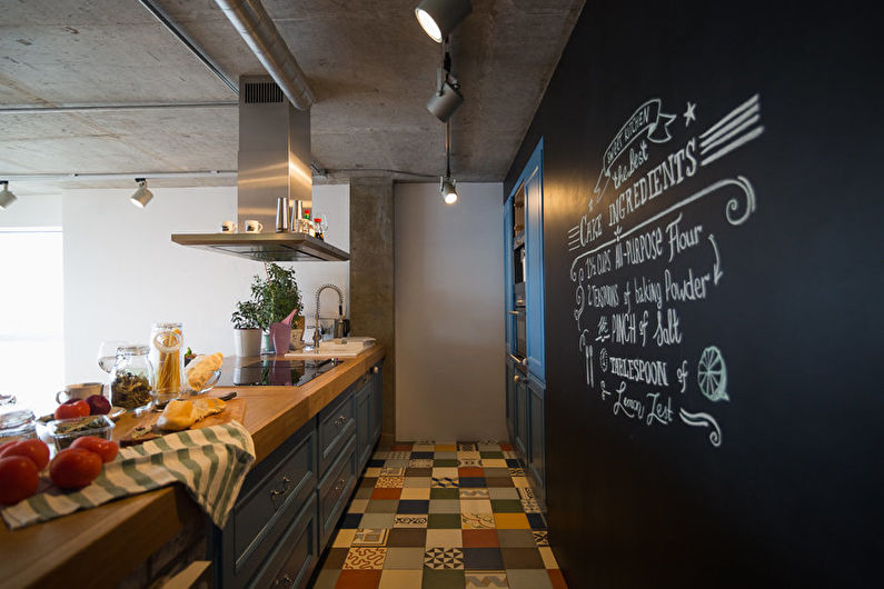 Décoration murale - cuisine de style loft