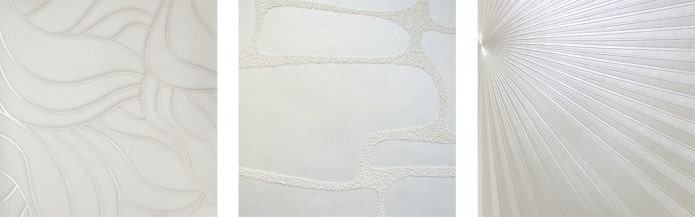 papier peint blanc avec motif en relief