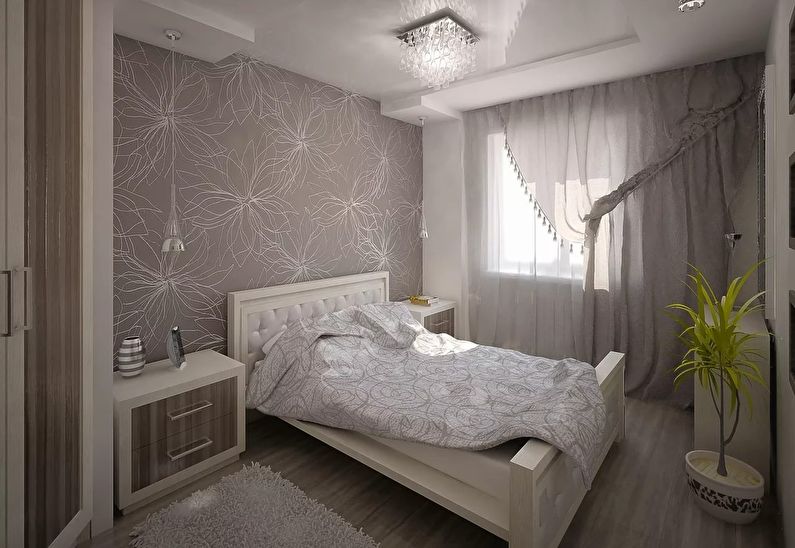 Design de chambre à coucher à Khrouchtchev - Style moderne