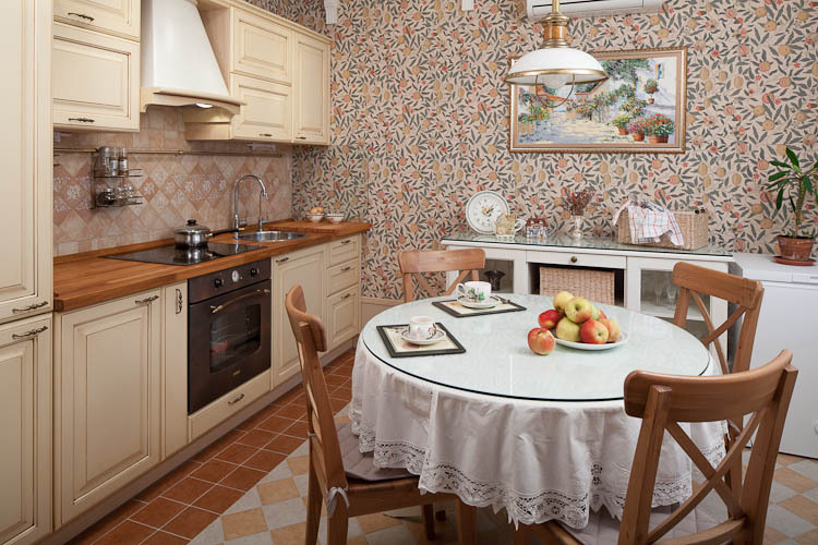 Papier peint pour la cuisine dans le style provençal