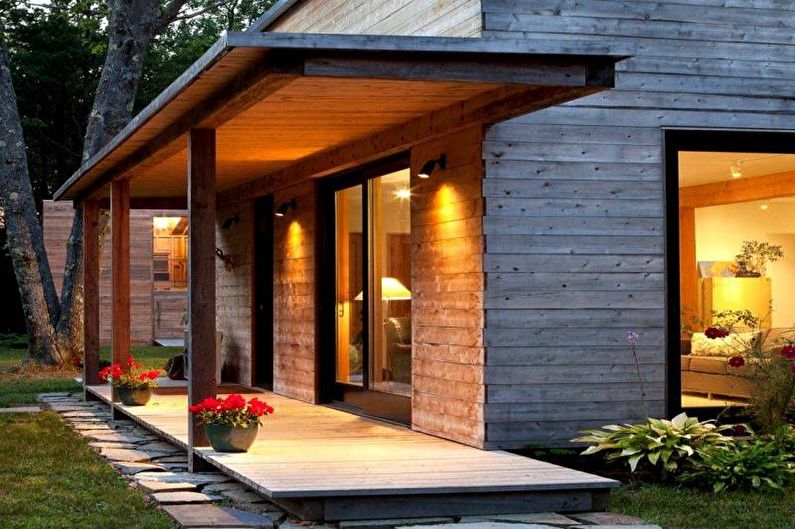 Faire un porche en bois pour une maison privée - photo