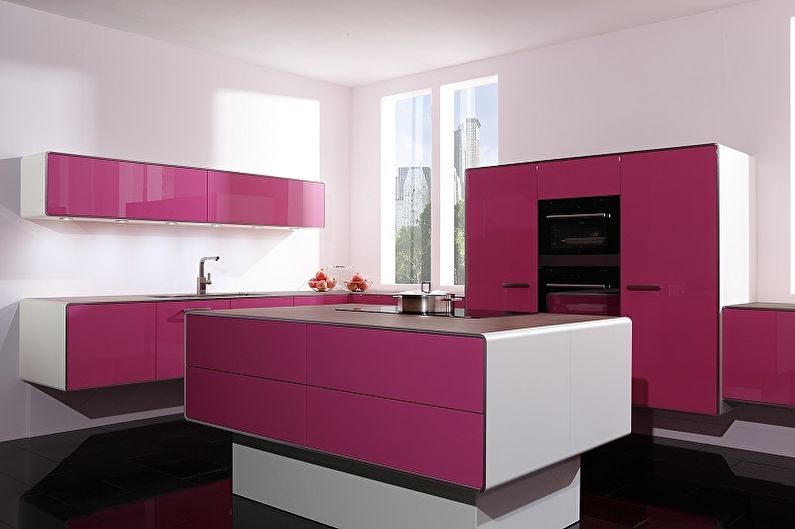 Cuisine rose moderne - Design d'intérieur
