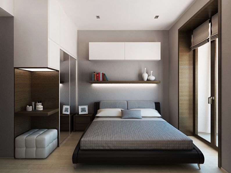 Conception d'une petite chambre dans le style du minimalisme - photo