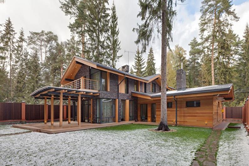 Maison de campagne en bois de style scandinave - photo