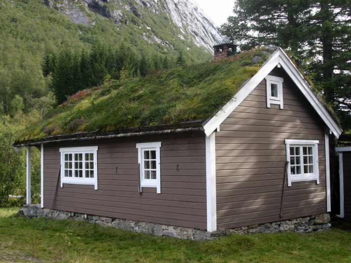 finition du toit de la maison dans le style scandinave