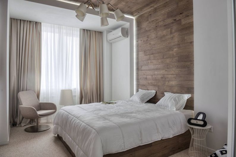 Chambre - Conception d'un appartement dans le style du minimalisme