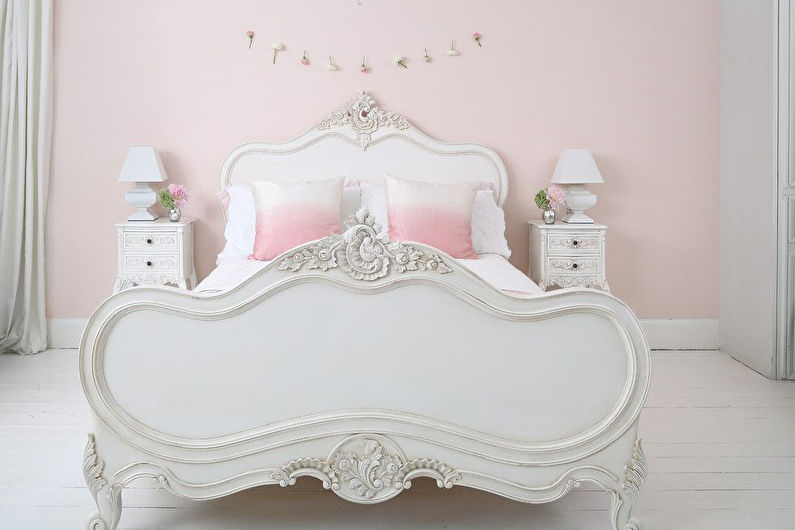 Conception de chambre rose de style provençal