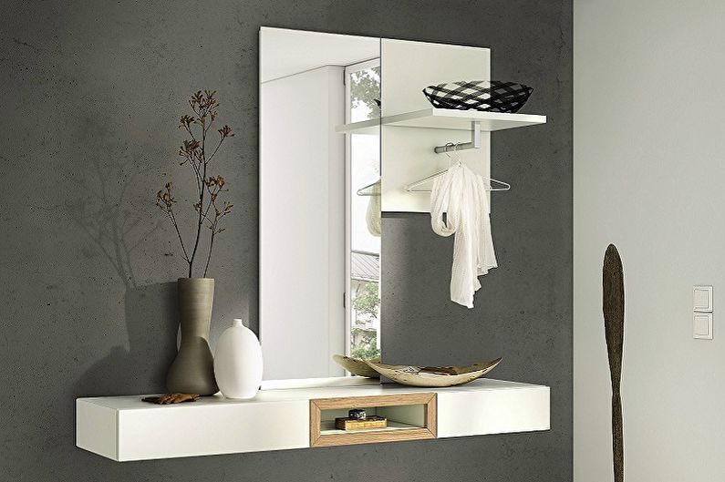 Types de miroirs de salle de bain - Miroir avec étagère