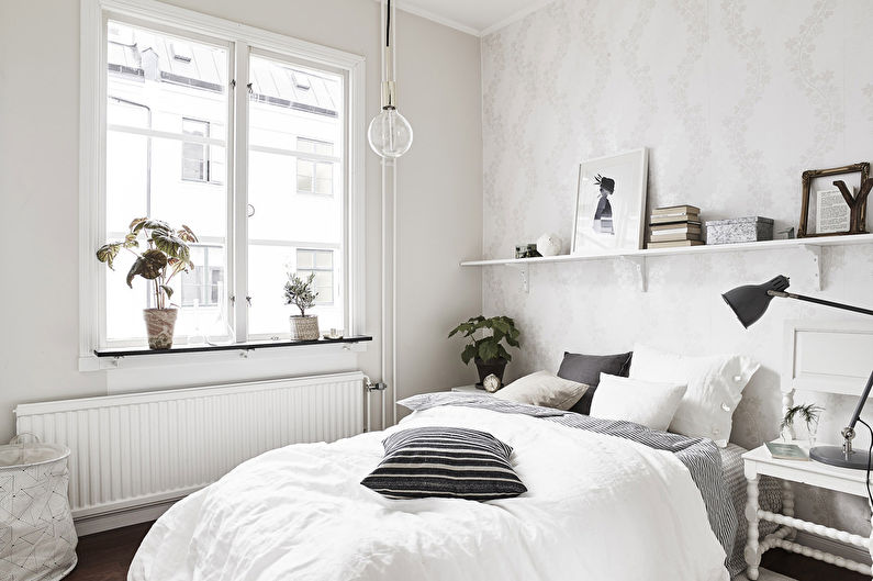 Conception de la chambre 12 m²  dans le style scandinave