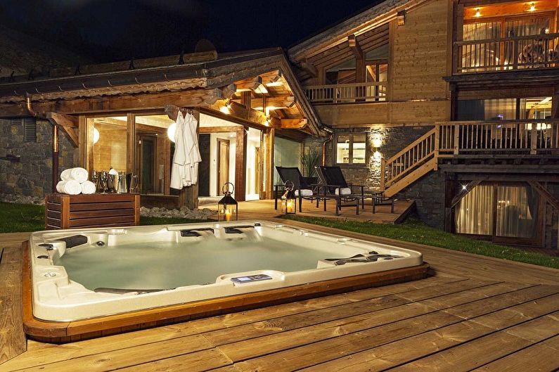 Conceptions de maison de style chalet moderne - Cottage avec sauna