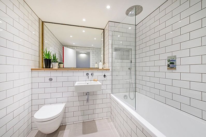 Salle de bain loft blanc - Design d'intérieur