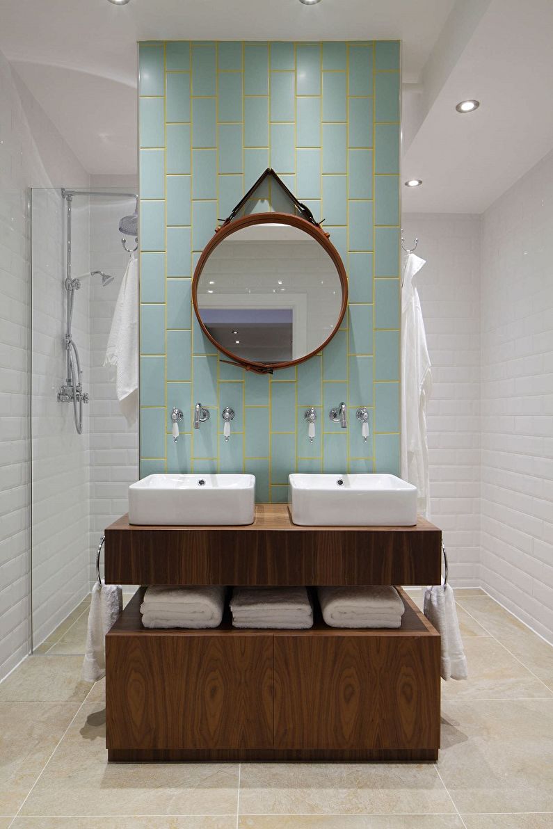 Salle de bain loft marron - Design d'intérieur