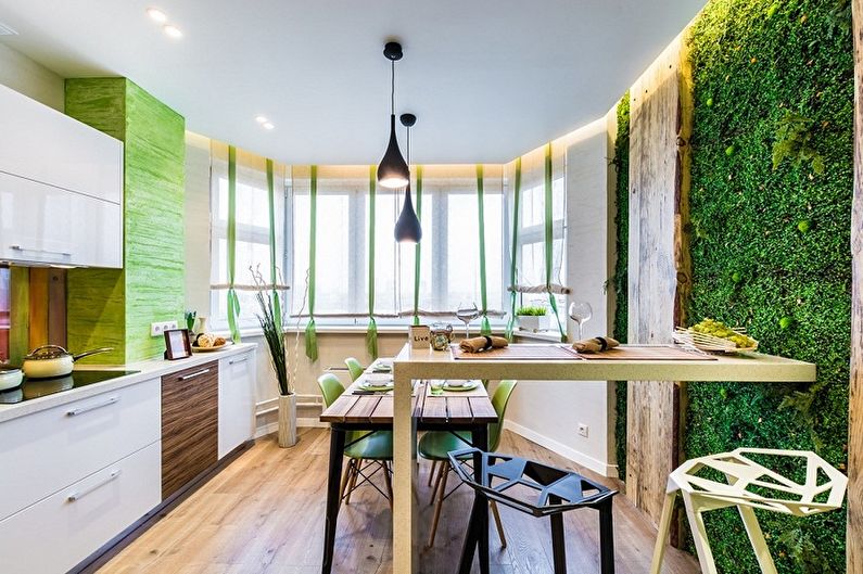 Cuisine verte de style écologique - Design d'intérieur
