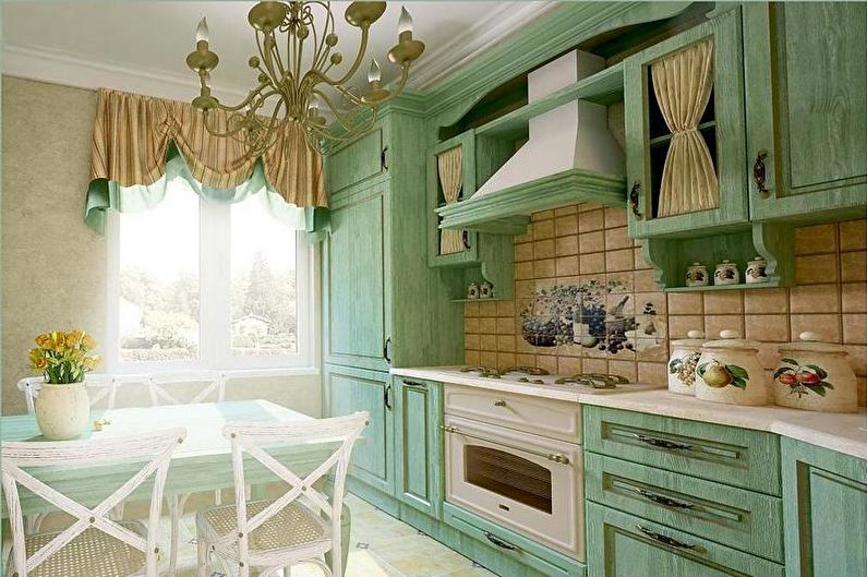 Country Green Kitchen - Design d'intérieur