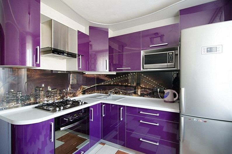 Cuisine Art Nouveau Violet - Design d'intérieur