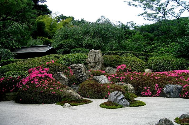 Jardin de pierre - Parterre de fleurs à la campagne, idées d'aménagement paysager