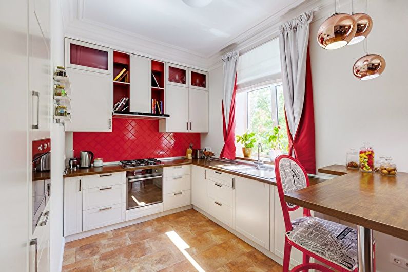 Design de cuisine rouge - Décoration murale