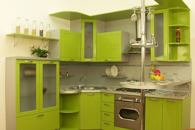 Cuisine verte 6 m²  - Design d'intérieur
