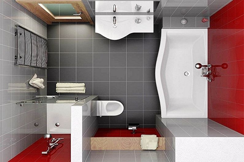 Conception de salle de bain 6 m²  - Mise en page