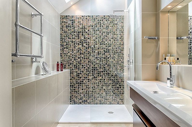 Conception de salle de bain 6 m²  - Décoration murale
