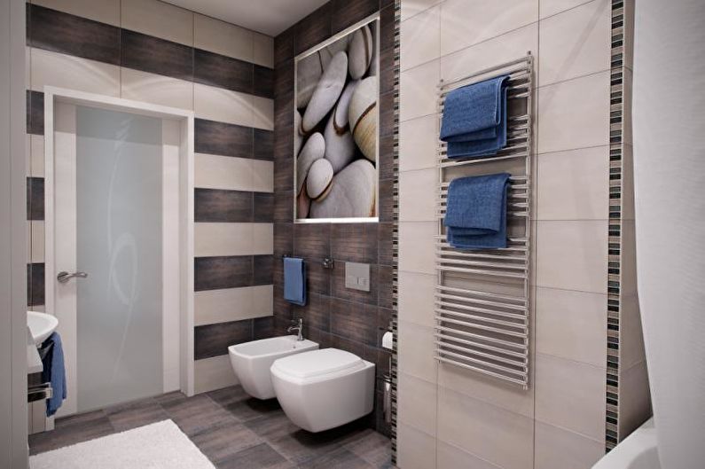 Salle de bain - Conception d'un appartement dans un style moderne