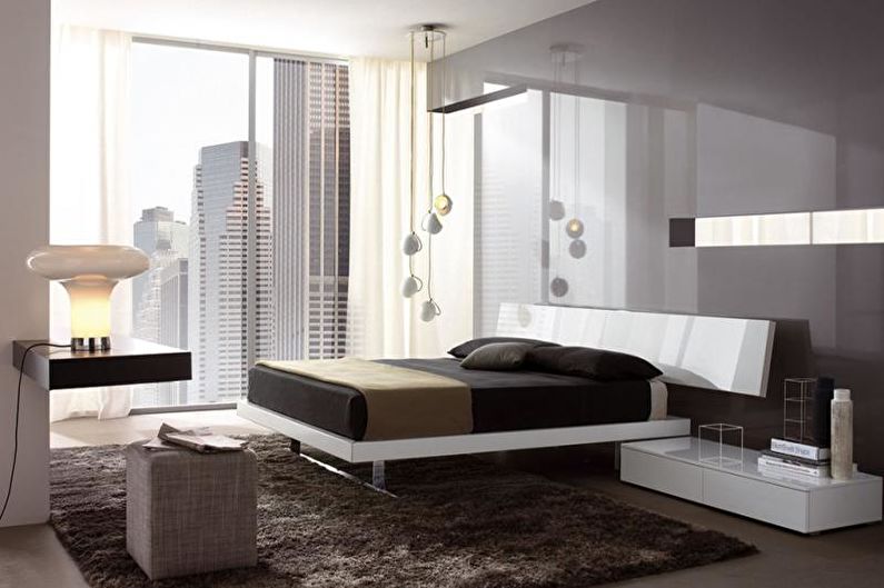 Chambre à coucher - Conception d'un appartement dans un style moderne