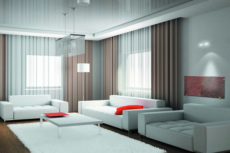Séjour 16 m²  dans le style du minimalisme - Design d'intérieur