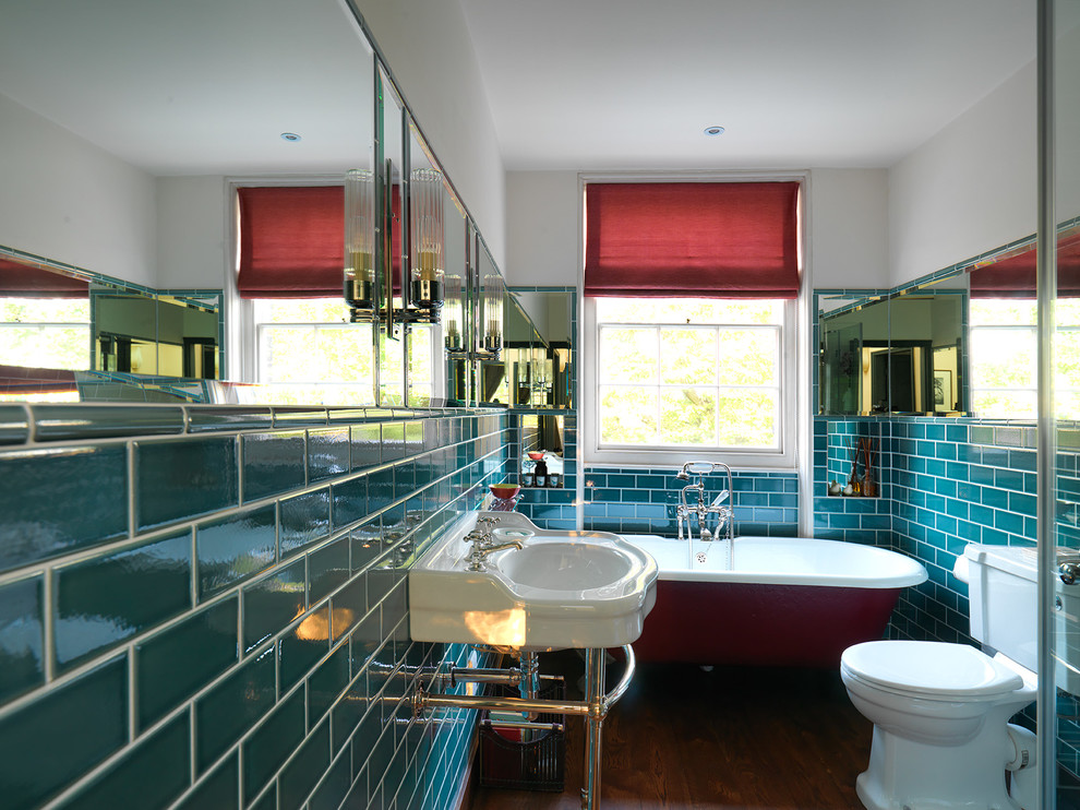 La couleur turquoise dans le design de la salle de bain