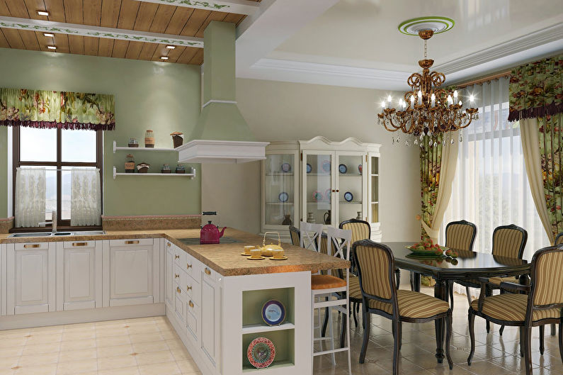 Cuisine 20 m²  Style provençal - Décoration d'intérieur