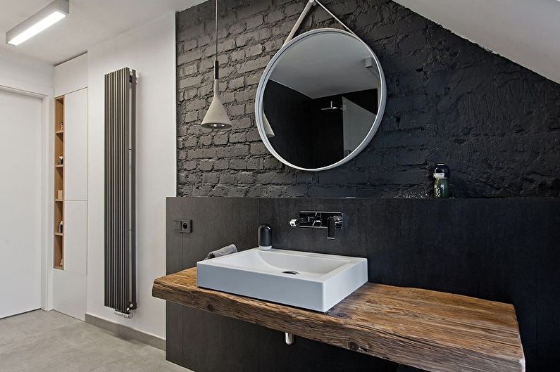 Salle de bain style loft noir - Design d'intérieur