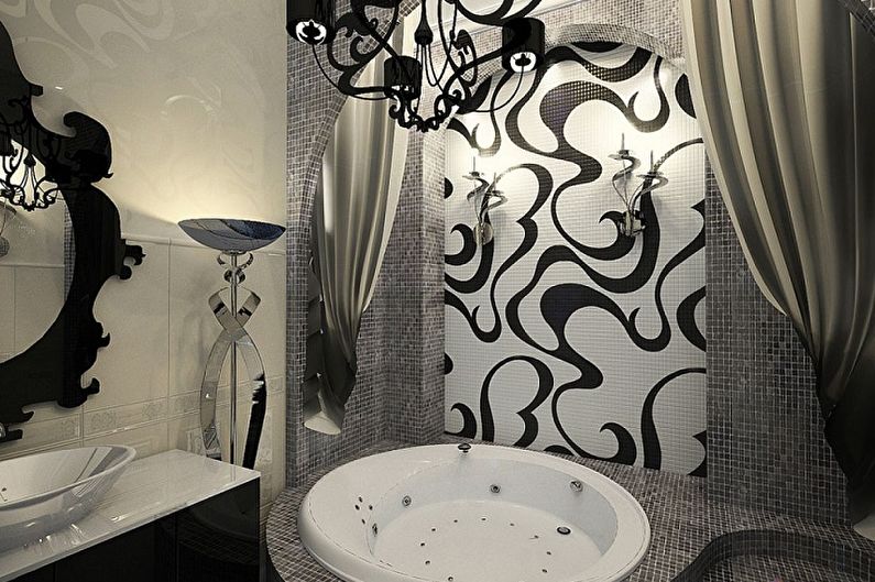Salle de bain Art Déco Noir - Design d'intérieur