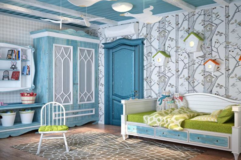 Design d'intérieur d'une chambre d'enfants dans un style méditerranéen - photo
