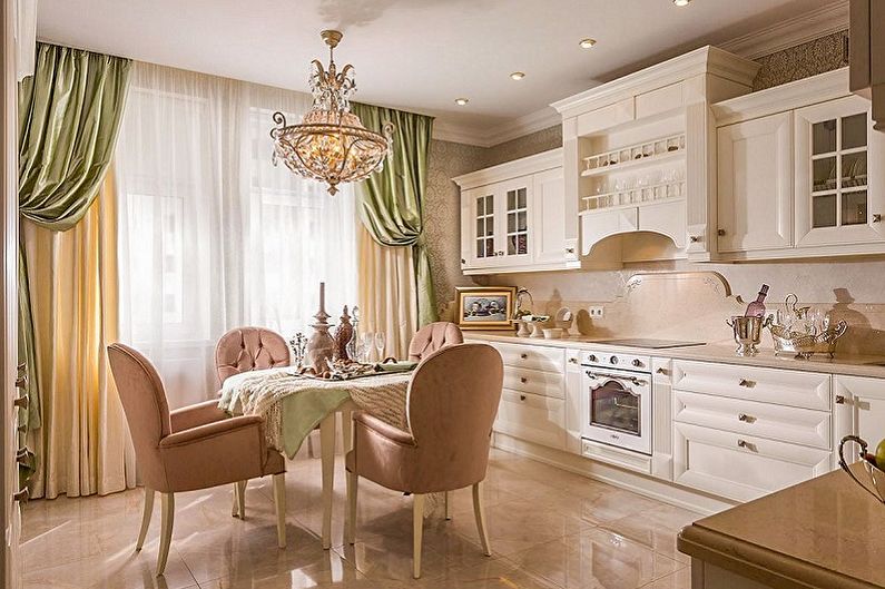 Cuisine 15 m²  dans un style classique - Design d'intérieur