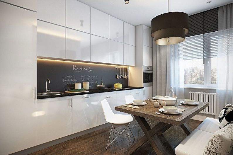 Cuisine 15 m²  dans un style moderne - Design d'intérieur