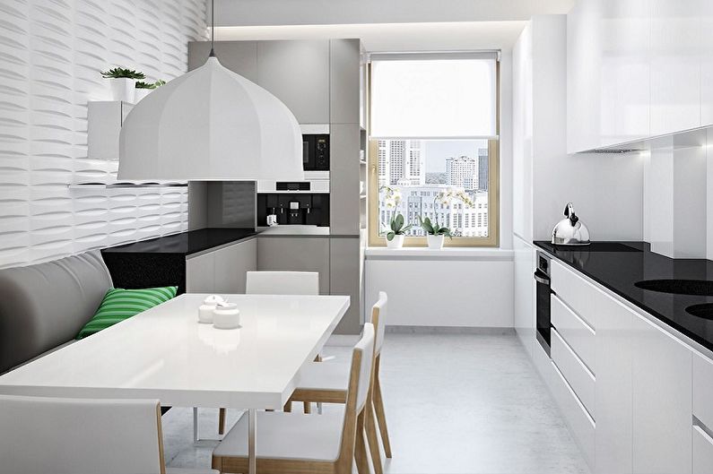 Cuisine 15 m²  dans un style moderne - Design d'intérieur