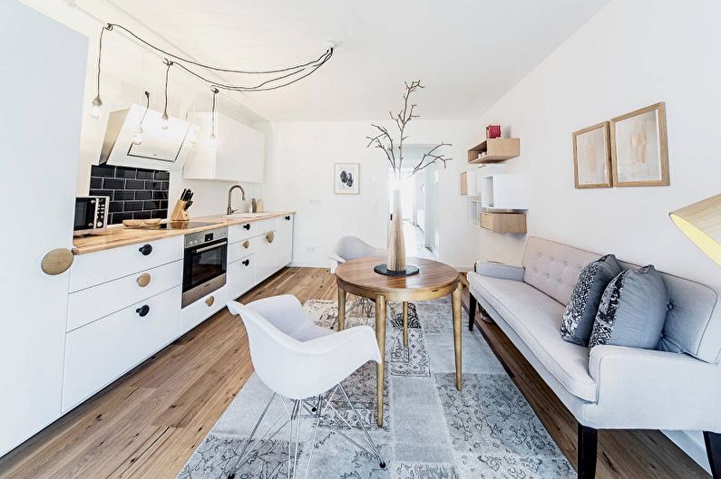 Cuisine 15 m²  dans un style scandinave - design d'intérieur