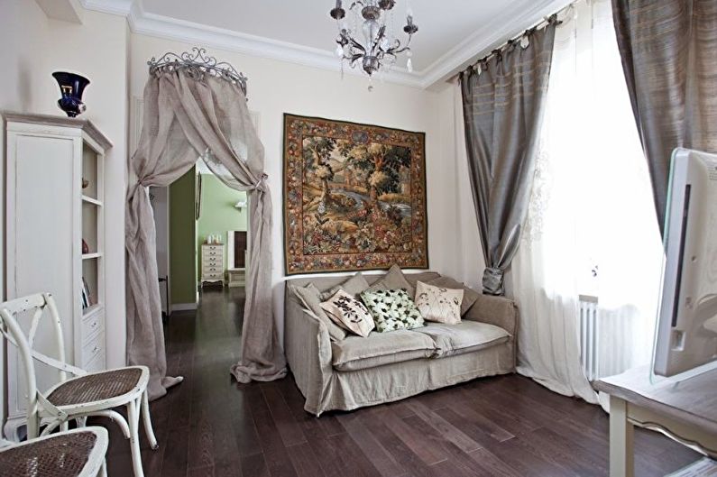 Salon blanc de style provençal - Décoration d'intérieur