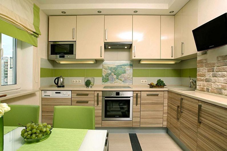 Conception de cuisine 9 m²  - Lignes horizontales