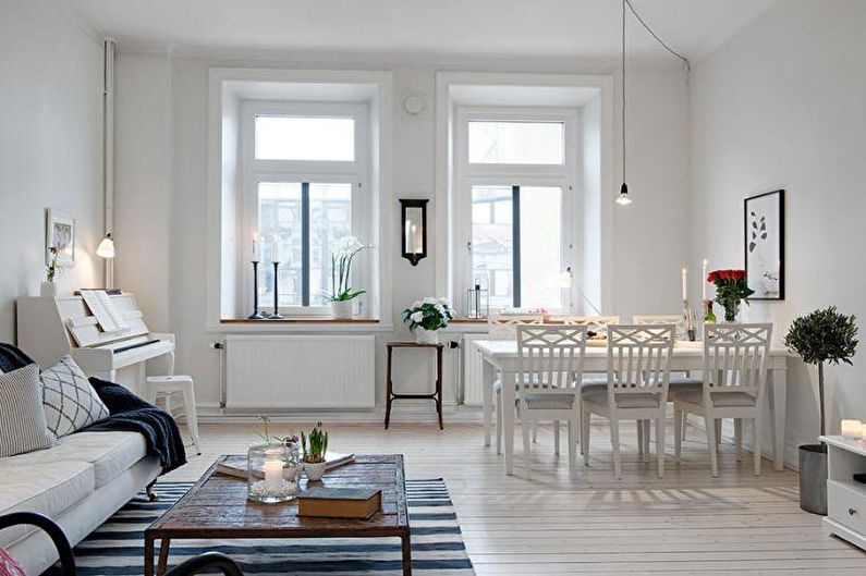 Salon - Design d'appartement de style scandinave