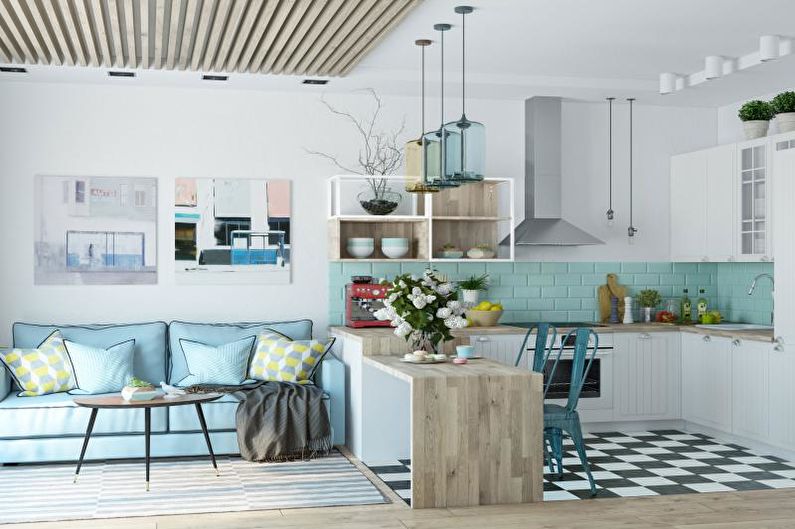 Cuisine - Design d'appartement de style scandinave