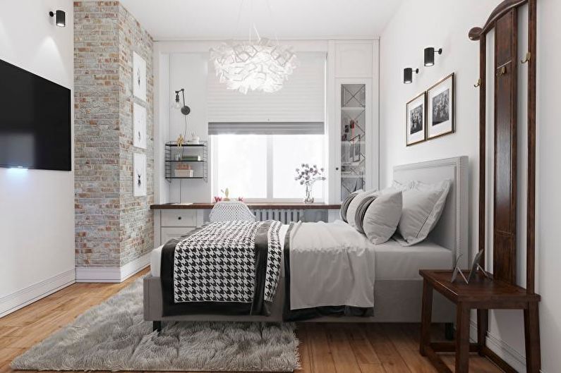 Chambre à coucher - Conception d'appartement de style scandinave