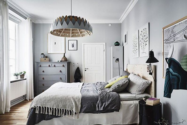 Chambre à coucher - Conception d'appartement de style scandinave