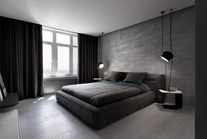 schéma de couleurs de la chambre dans un style minimaliste