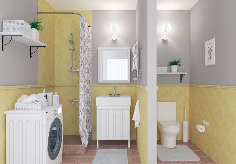 Conception de salle de bain de style provençal - Finition